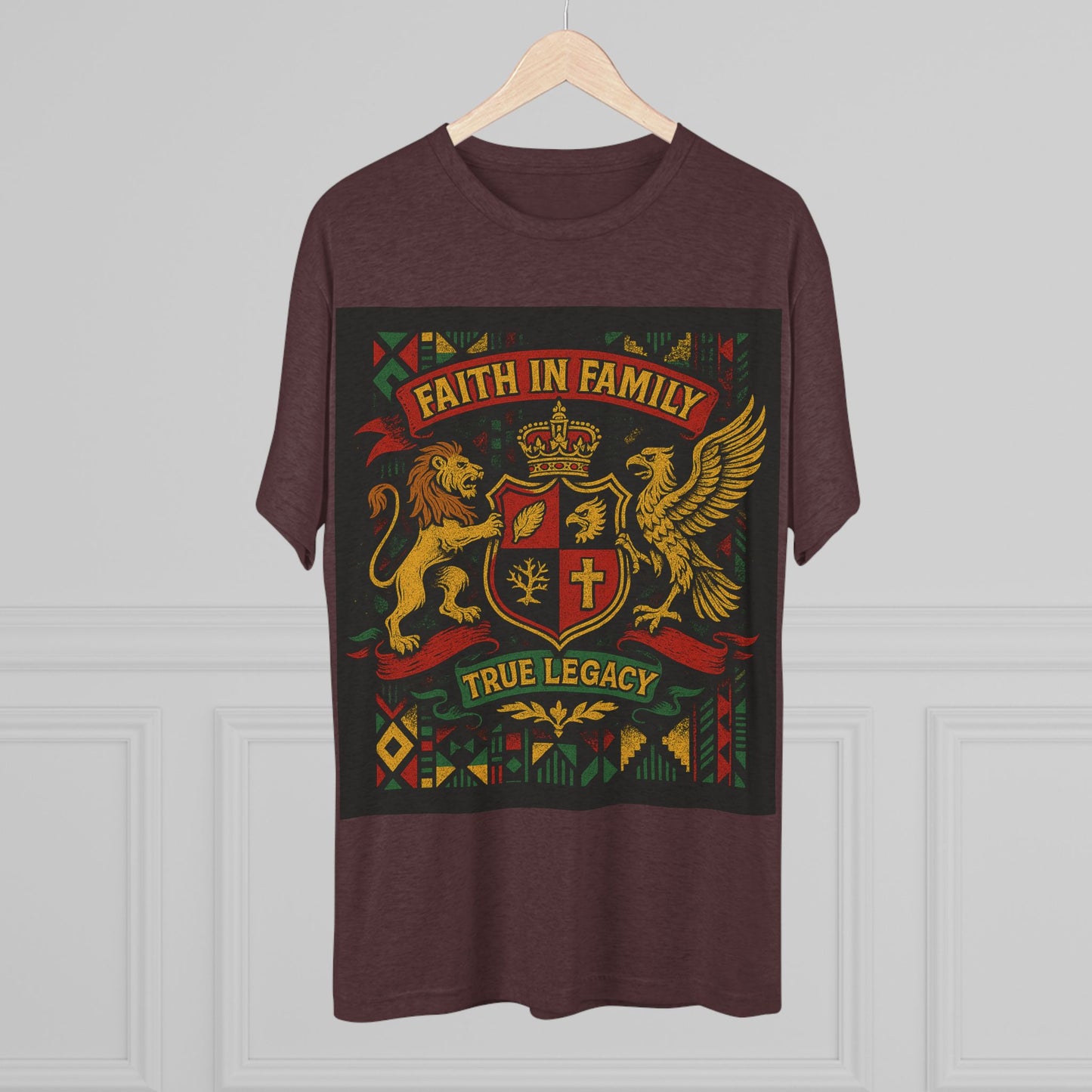 Juneteenth-Heritage-Inspired Unisex Crew Tee, Vintage Style Tee, Christian Apparel, Faith in Family Graphic T-Shirt