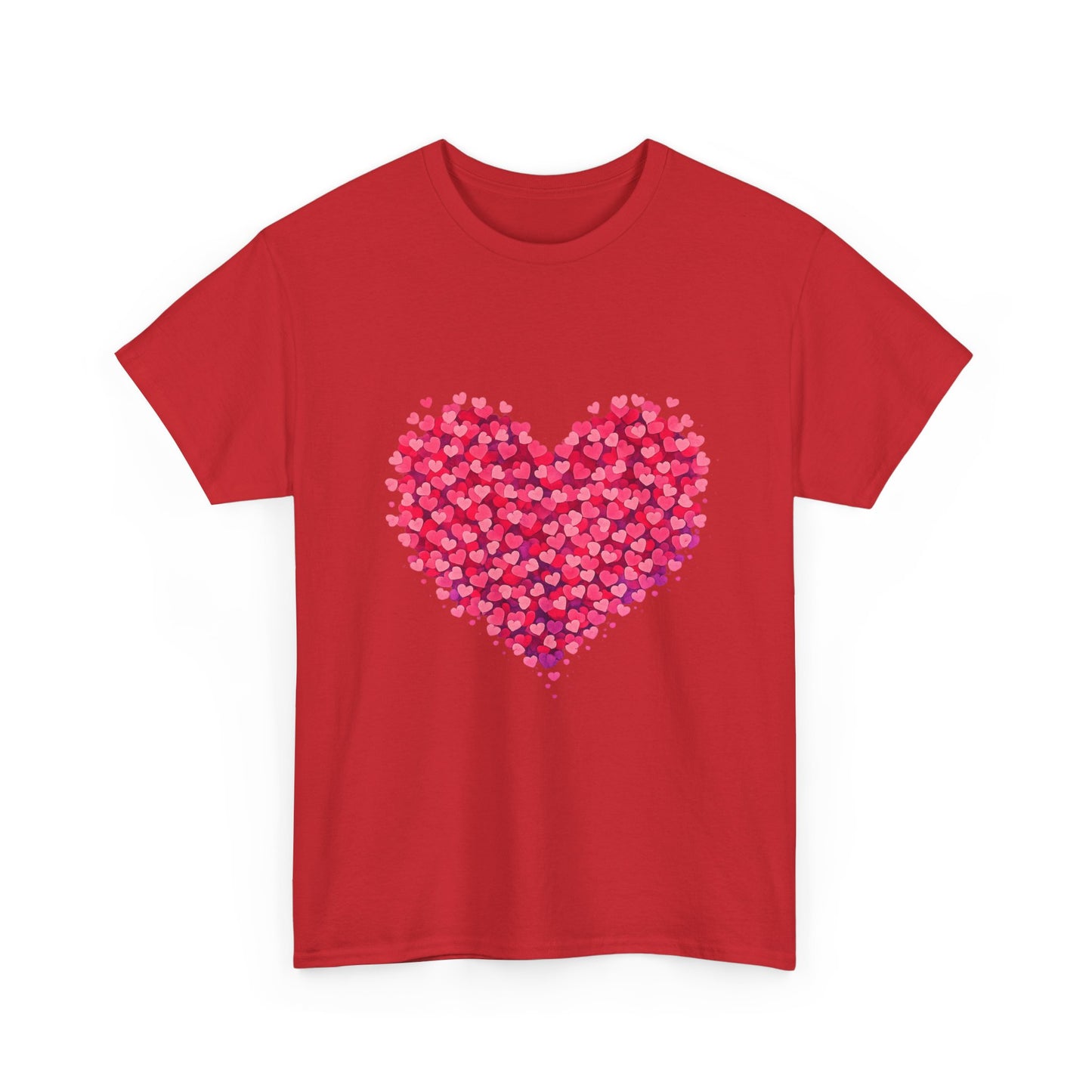 Heart Petal Graphic Tee — Pink Floral Heart T-Shirt for Valentine’s Day