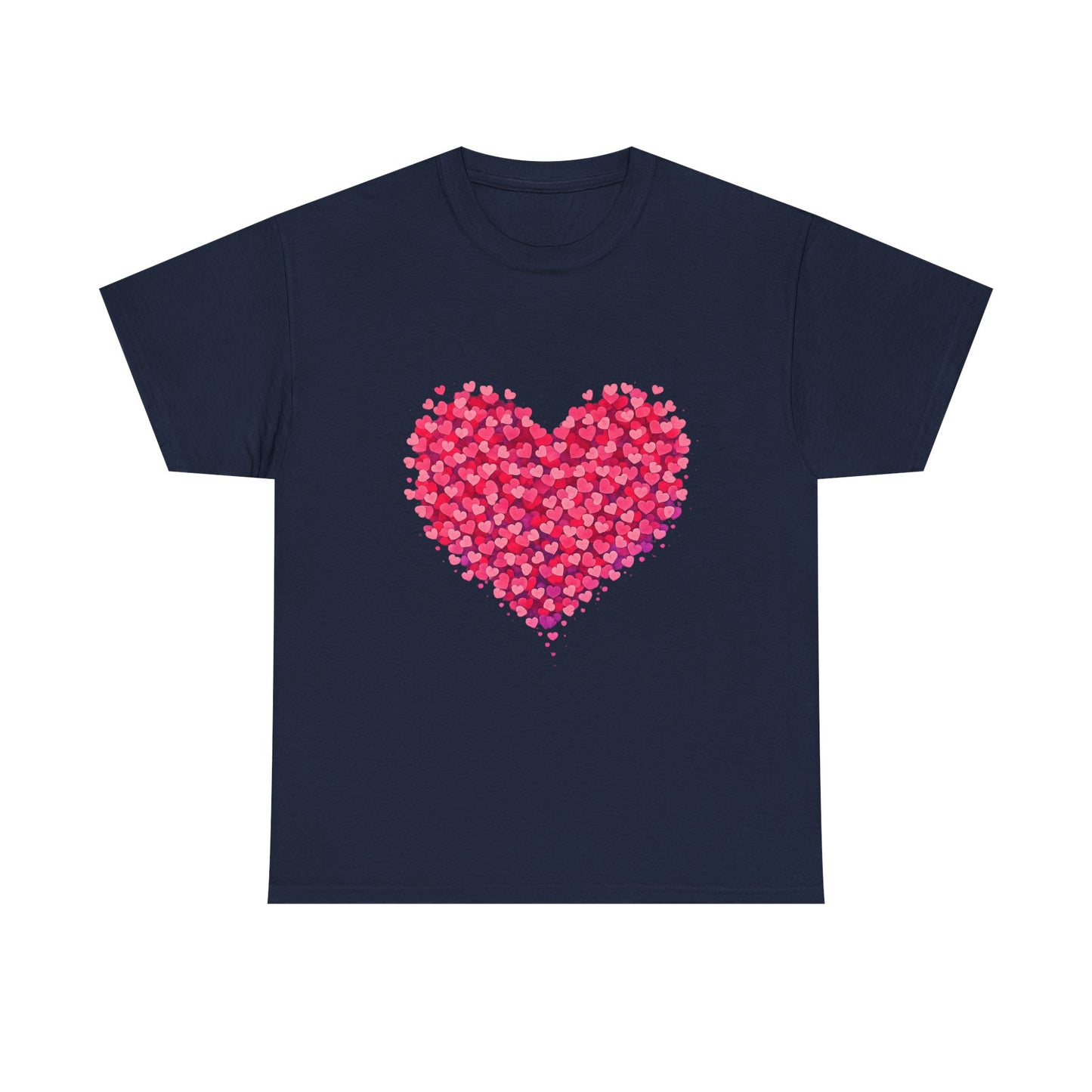 Heart Petal Graphic Tee — Pink Floral Heart T-Shirt for Valentine’s Day