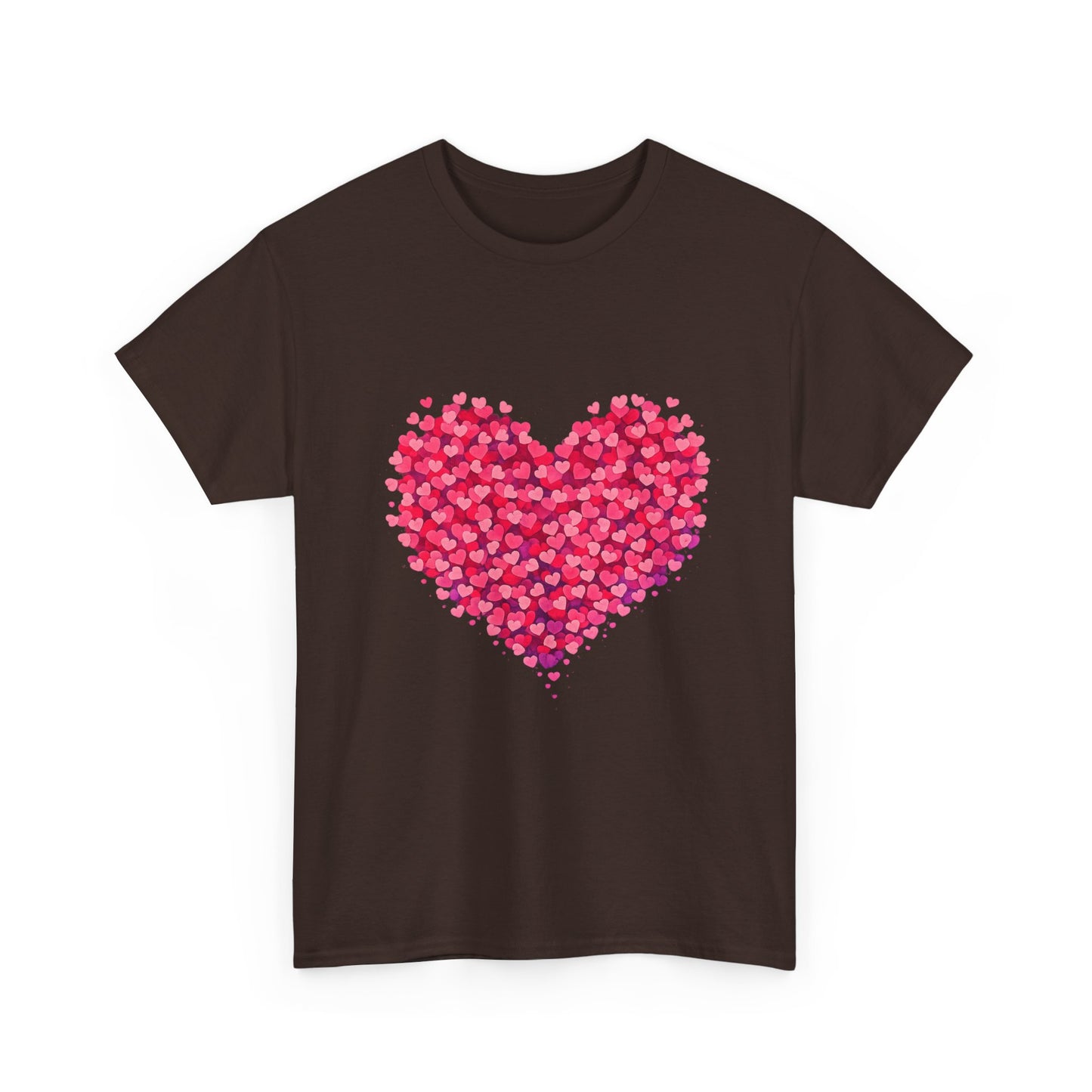 Heart Petal Graphic Tee — Pink Floral Heart T-Shirt for Valentine’s Day
