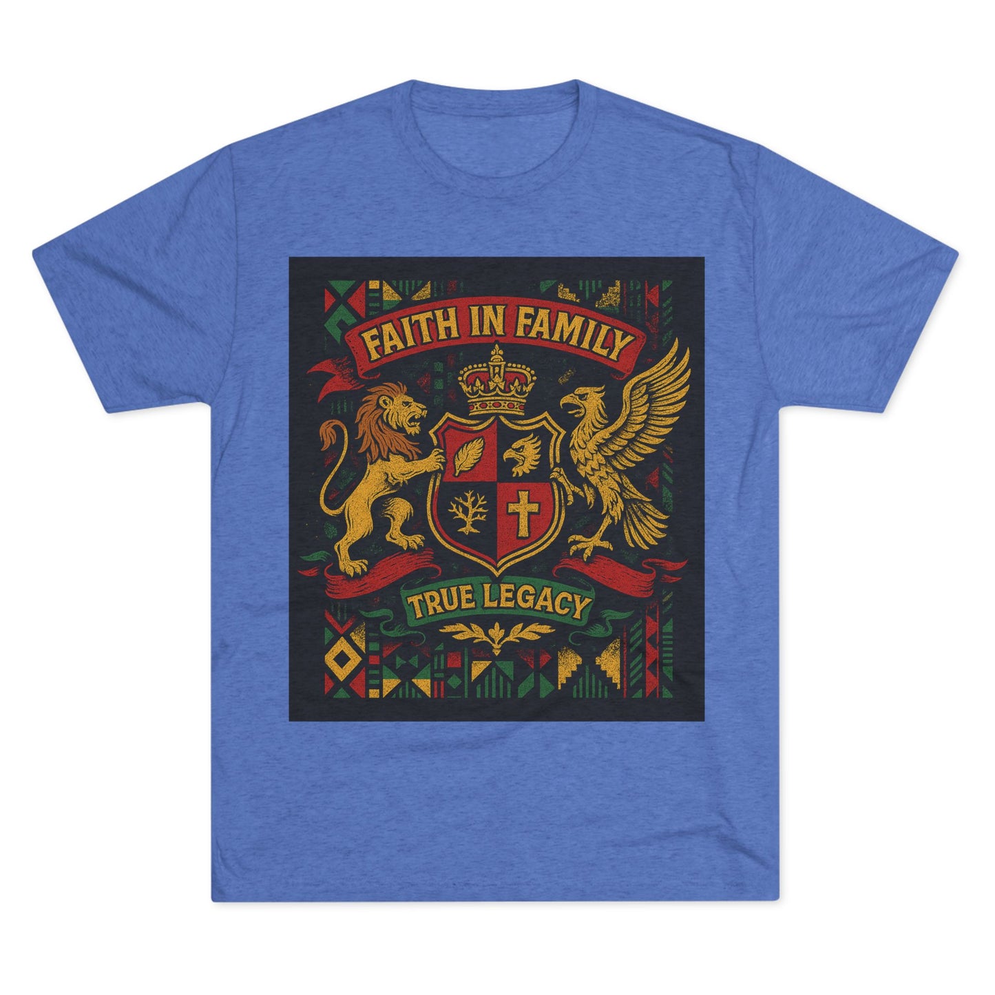 Juneteenth-Heritage-Inspired Unisex Crew Tee, Vintage Style Tee, Christian Apparel, Faith in Family Graphic T-Shirt