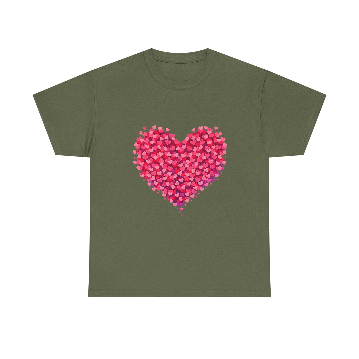 Heart Petal Graphic Tee — Pink Floral Heart T-Shirt for Valentine’s Day
