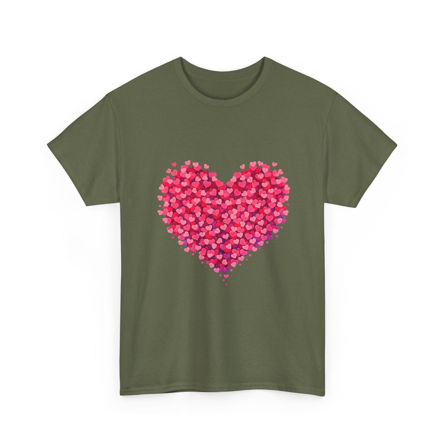 Heart Petal Graphic Tee — Pink Floral Heart T-Shirt for Valentine’s Day