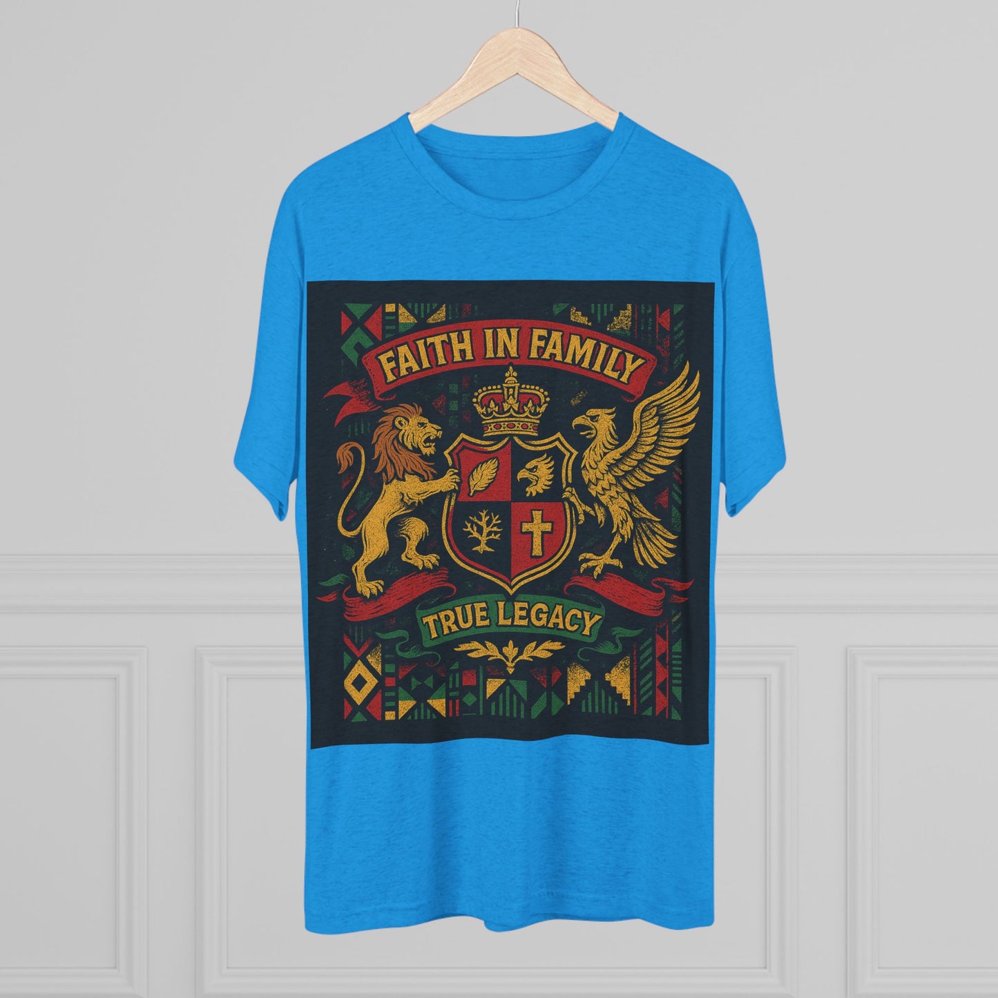 Juneteenth-Heritage-Inspired Unisex Crew Tee, Vintage Style Tee, Christian Apparel, Faith in Family Graphic T-Shirt