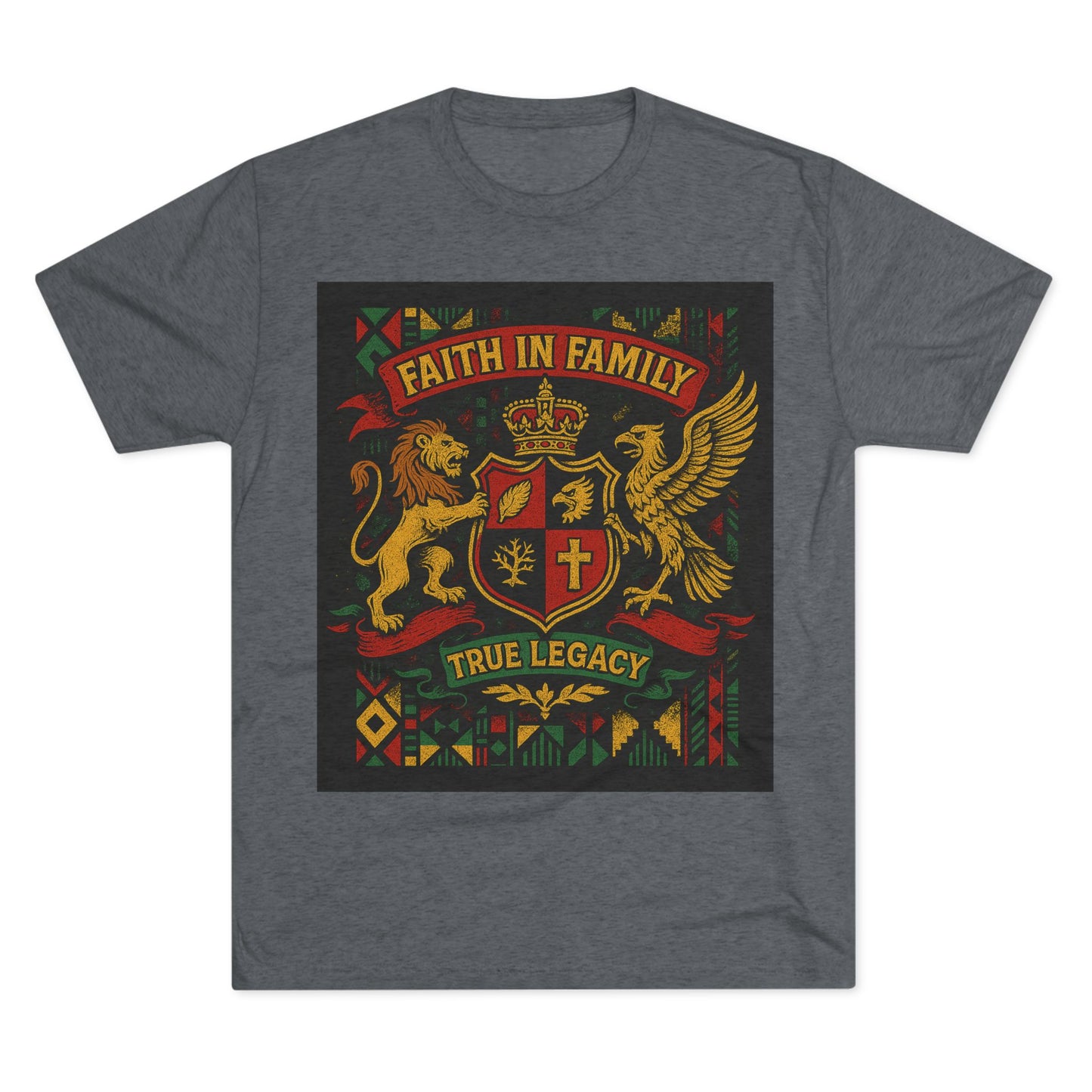 Juneteenth-Heritage-Inspired Unisex Crew Tee, Vintage Style Tee, Christian Apparel, Faith in Family Graphic T-Shirt