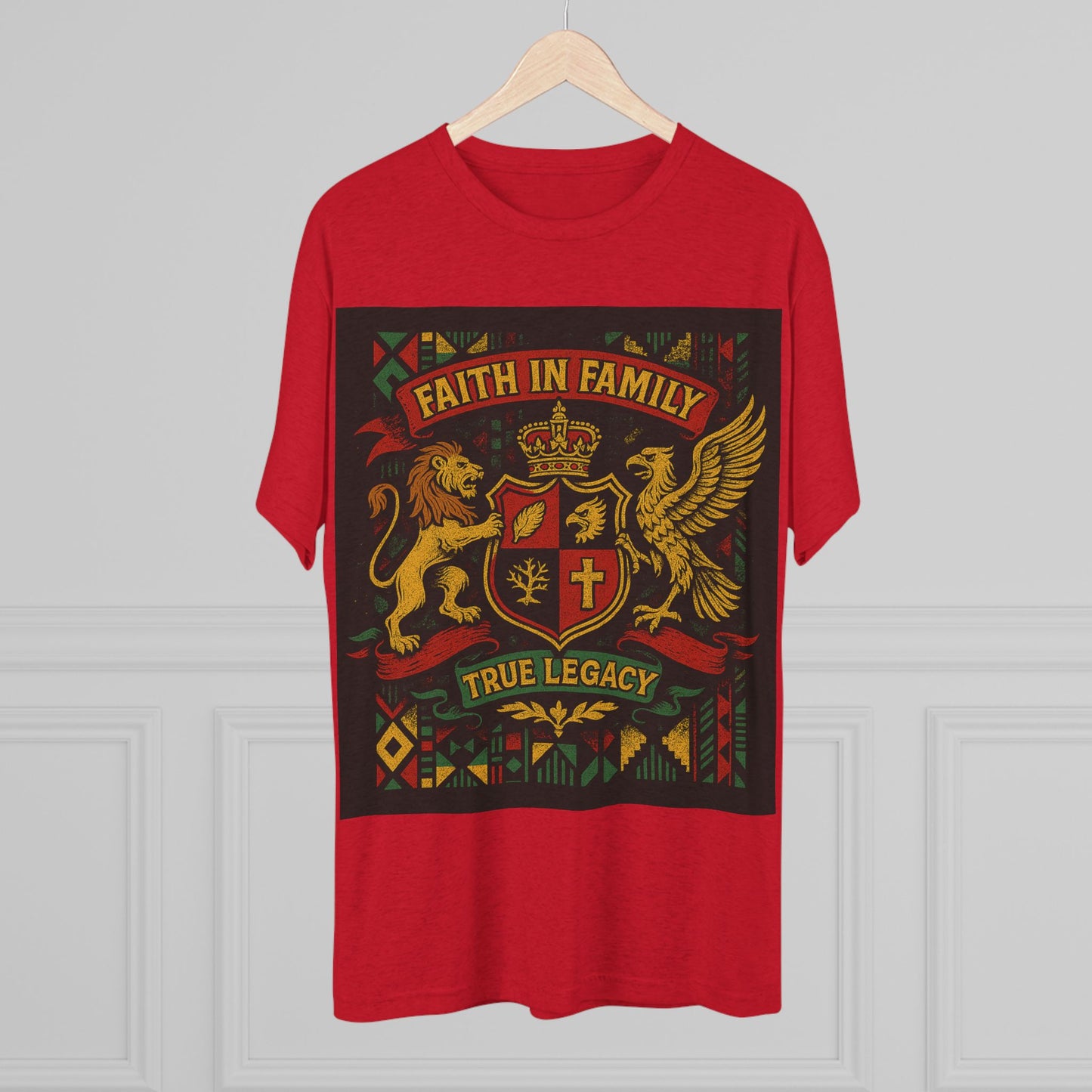 Juneteenth-Heritage-Inspired Unisex Crew Tee, Vintage Style Tee, Christian Apparel, Faith in Family Graphic T-Shirt
