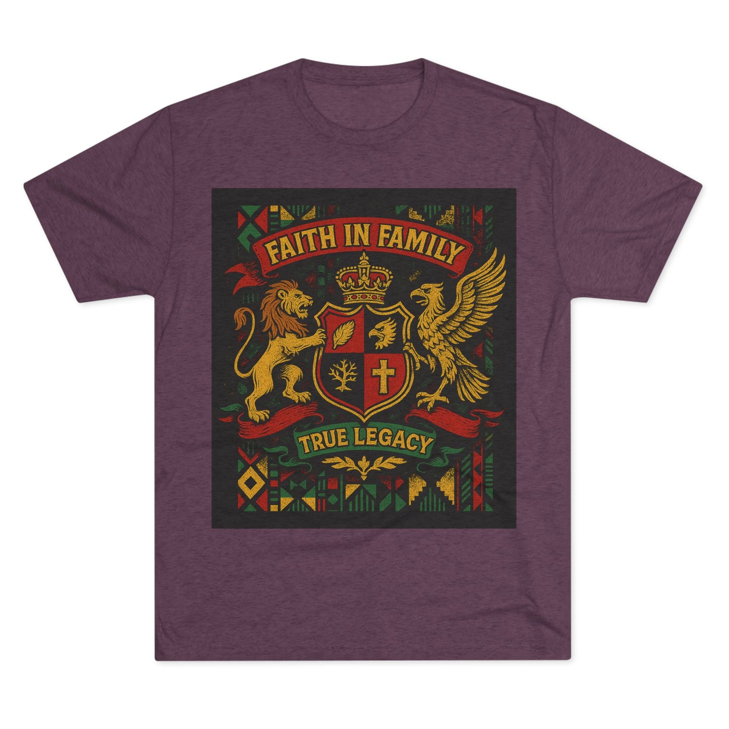 Juneteenth-Heritage-Inspired Unisex Crew Tee, Vintage Style Tee, Christian Apparel, Faith in Family Graphic T-Shirt