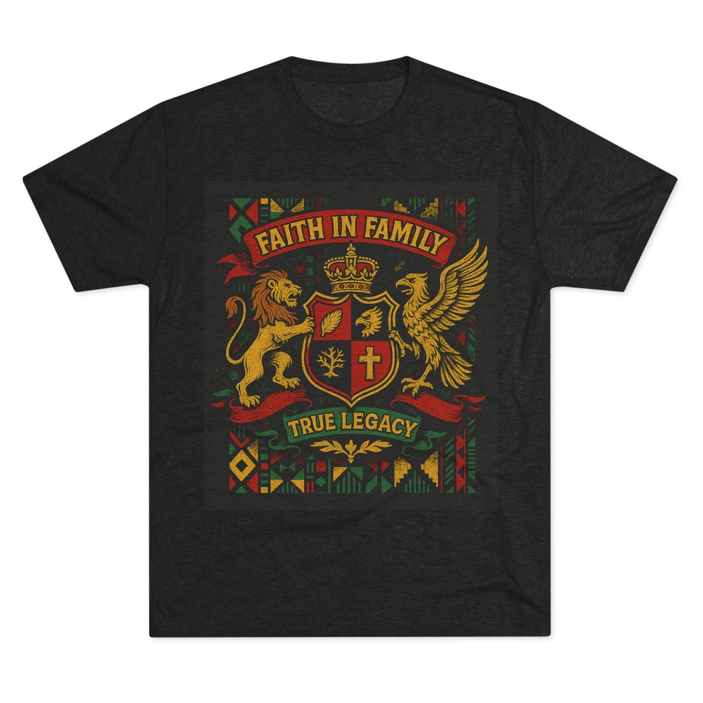 Juneteenth-Heritage-Inspired Unisex Crew Tee, Vintage Style Tee, Christian Apparel, Faith in Family Graphic T-Shirt
