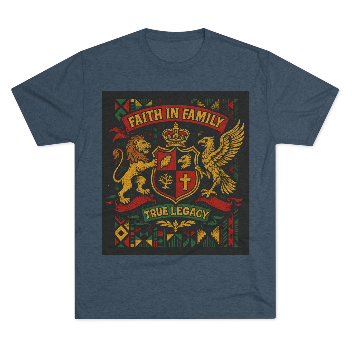 Juneteenth-Heritage-Inspired Unisex Crew Tee, Vintage Style Tee, Christian Apparel, Faith in Family Graphic T-Shirt