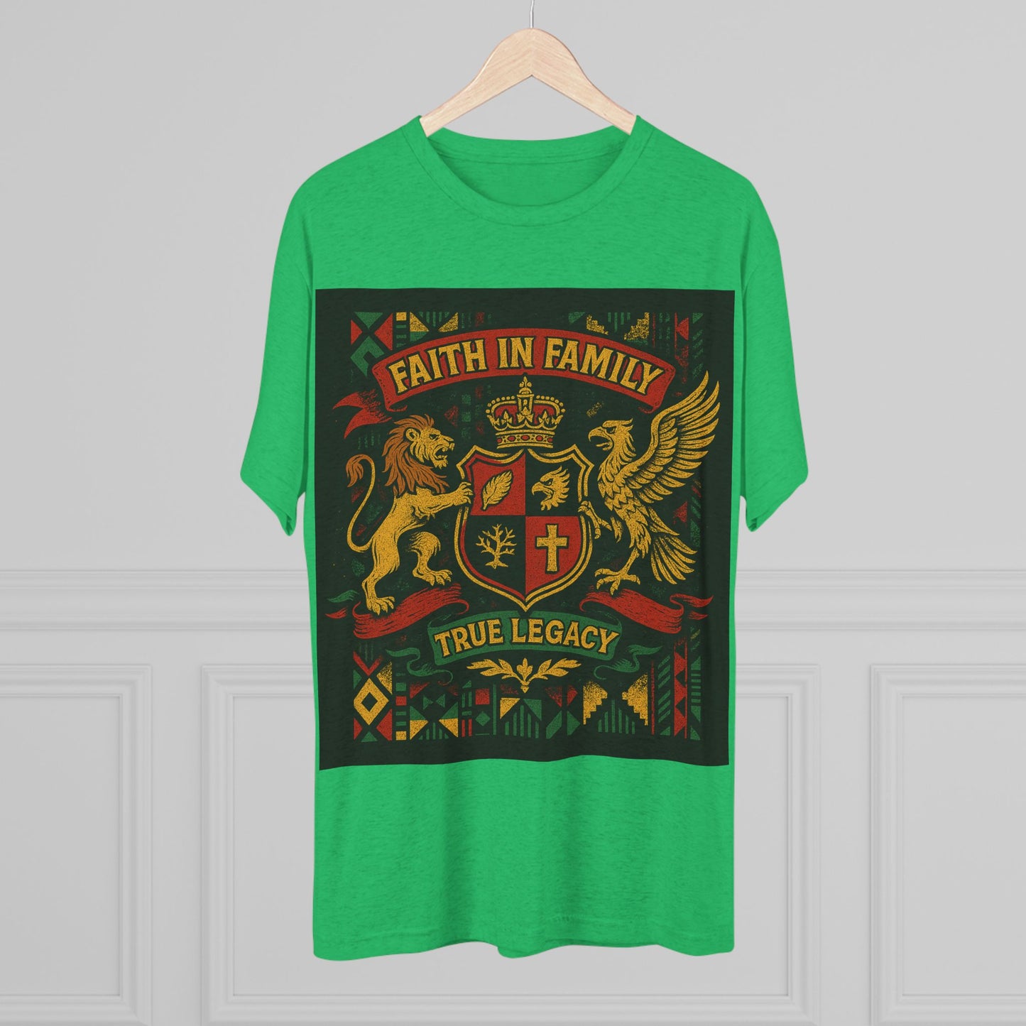Juneteenth-Heritage-Inspired Unisex Crew Tee, Vintage Style Tee, Christian Apparel, Faith in Family Graphic T-Shirt