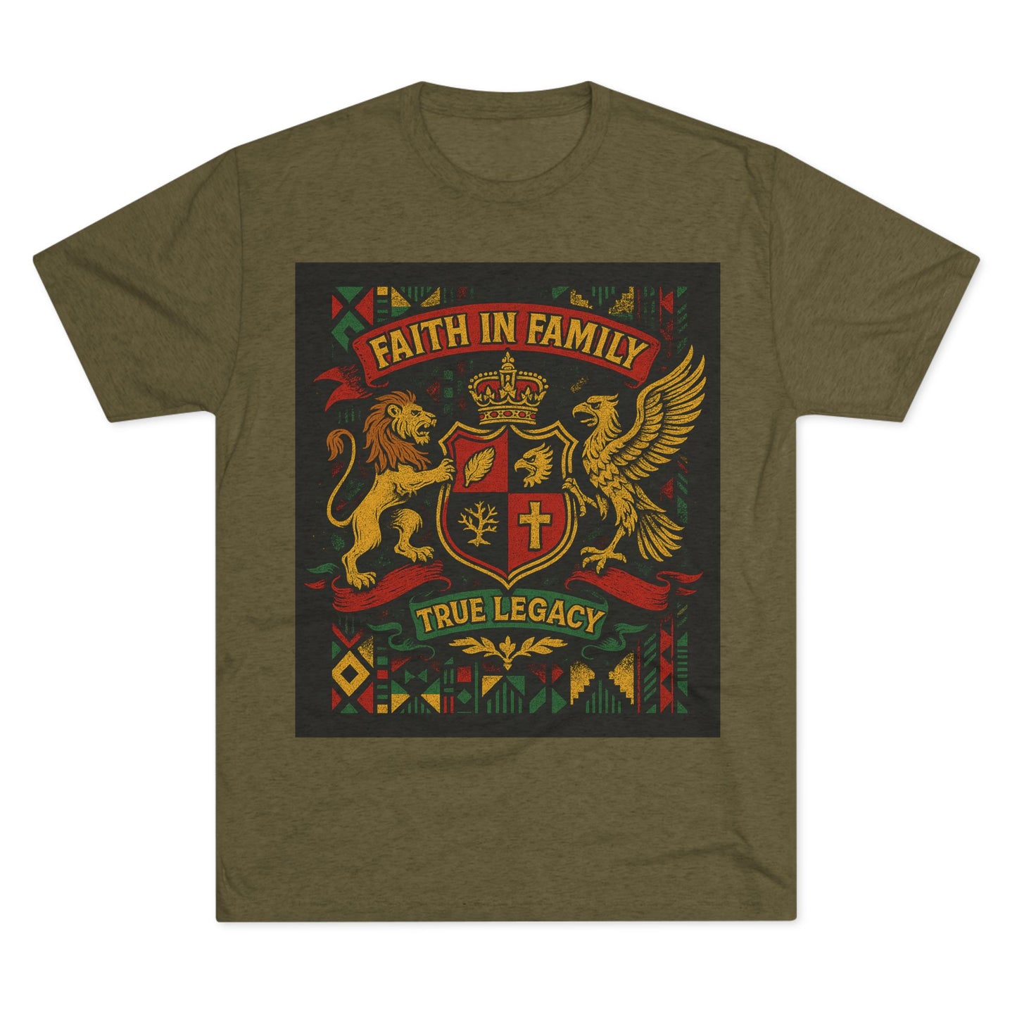 Juneteenth-Heritage-Inspired Unisex Crew Tee, Vintage Style Tee, Christian Apparel, Faith in Family Graphic T-Shirt