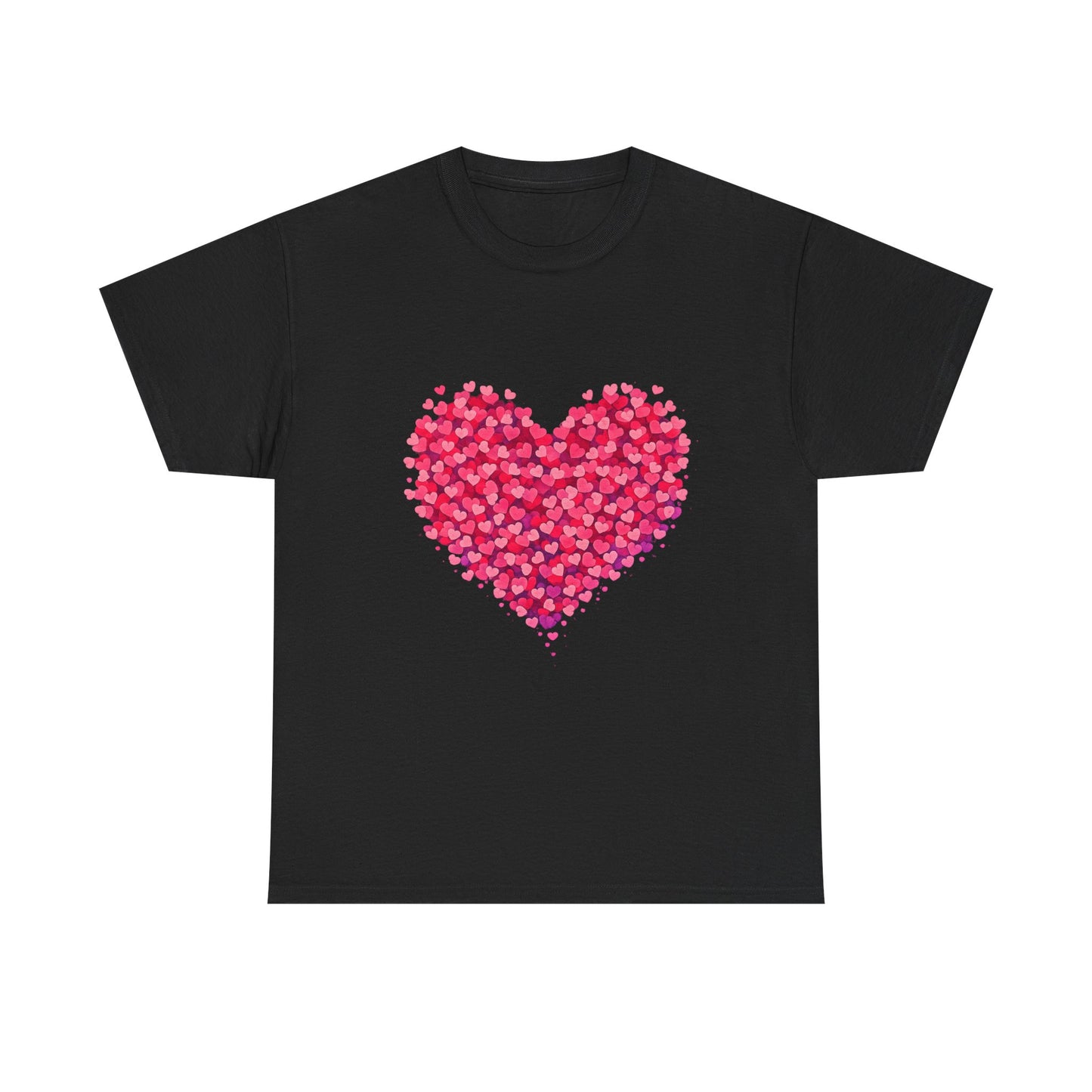 Heart Petal Graphic Tee — Pink Floral Heart T-Shirt for Valentine’s Day