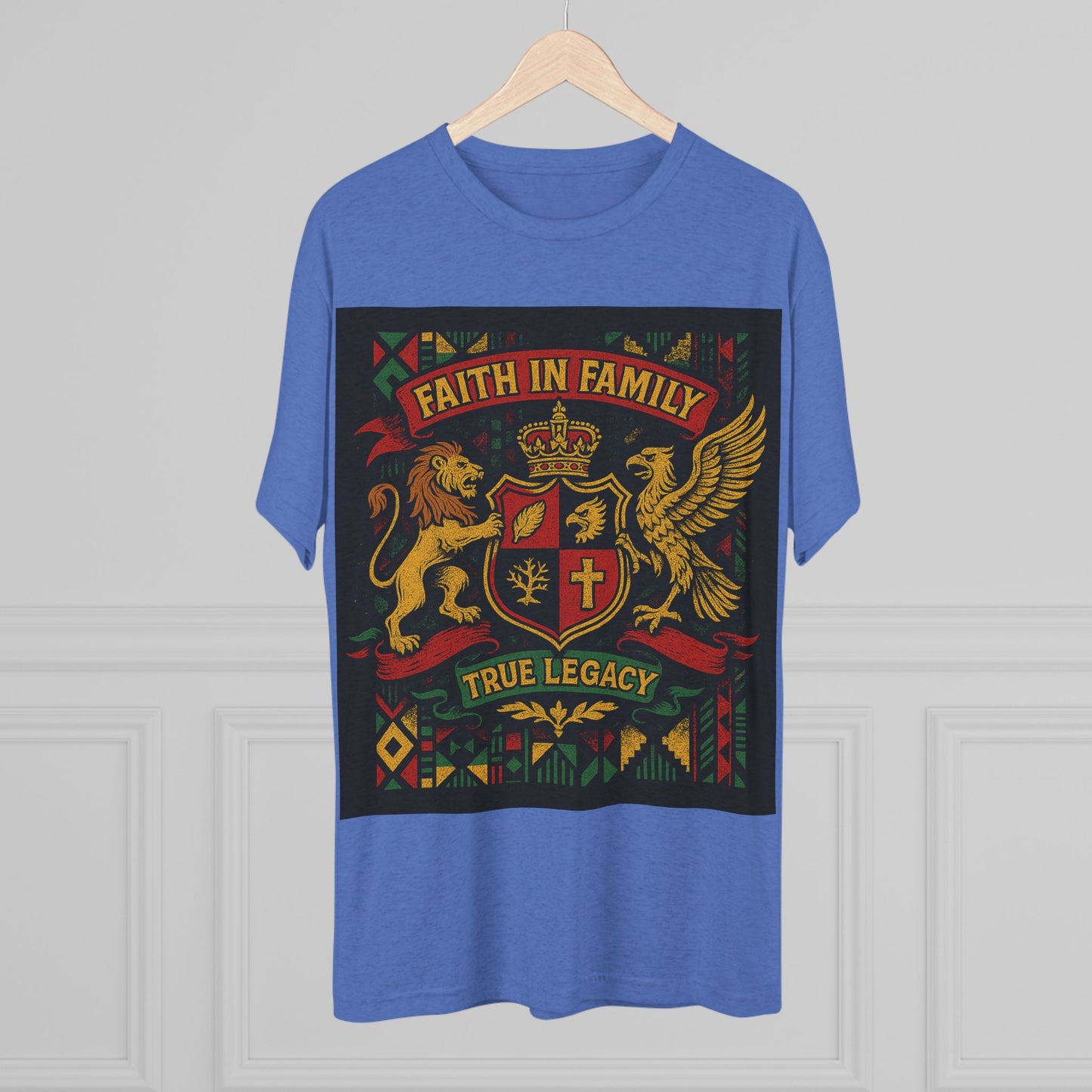 Juneteenth-Heritage-Inspired Unisex Crew Tee, Vintage Style Tee, Christian Apparel, Faith in Family Graphic T-Shirt