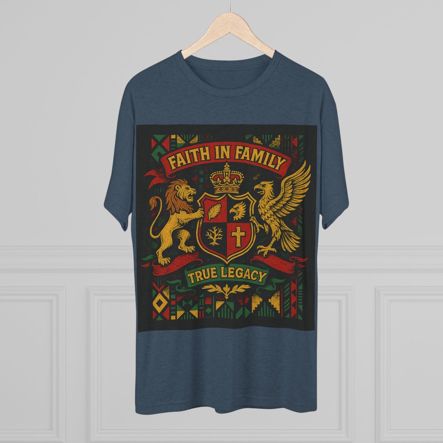 Juneteenth-Heritage-Inspired Unisex Crew Tee, Vintage Style Tee, Christian Apparel, Faith in Family Graphic T-Shirt