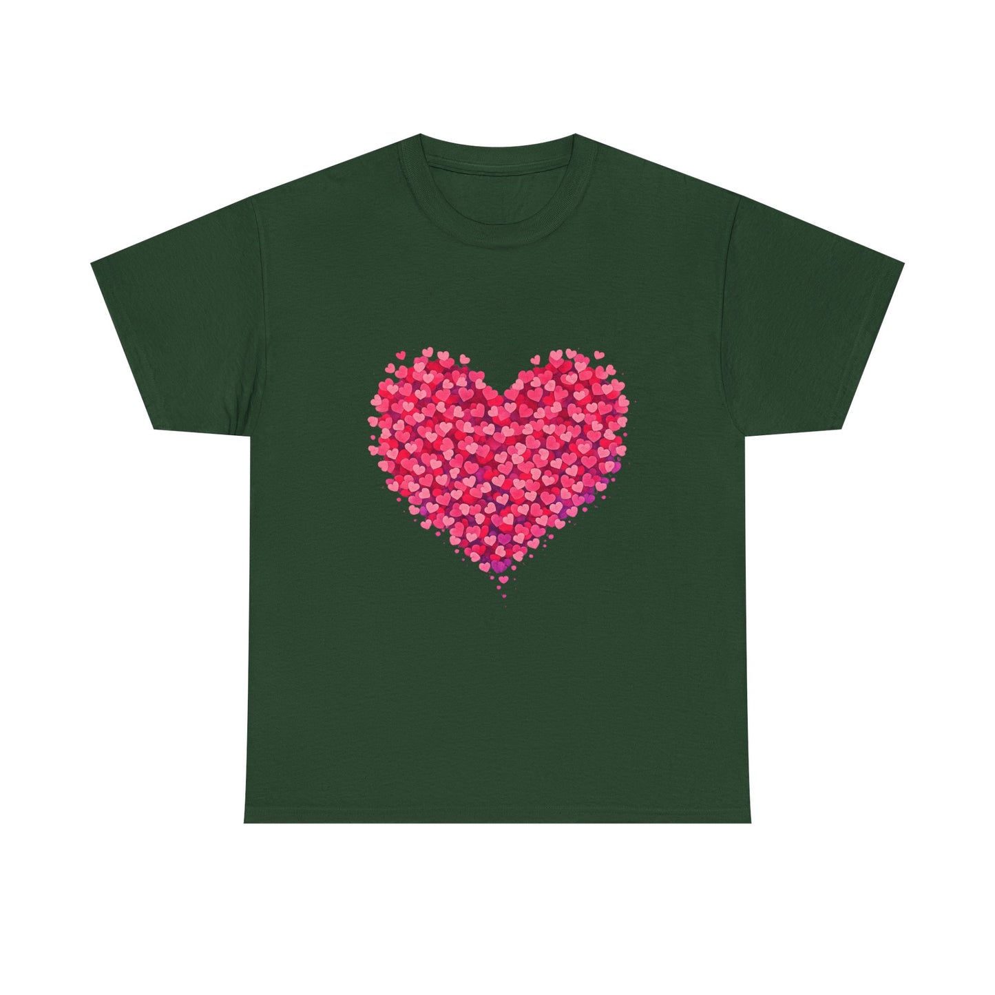 Heart Petal Graphic Tee — Pink Floral Heart T-Shirt for Valentine’s Day