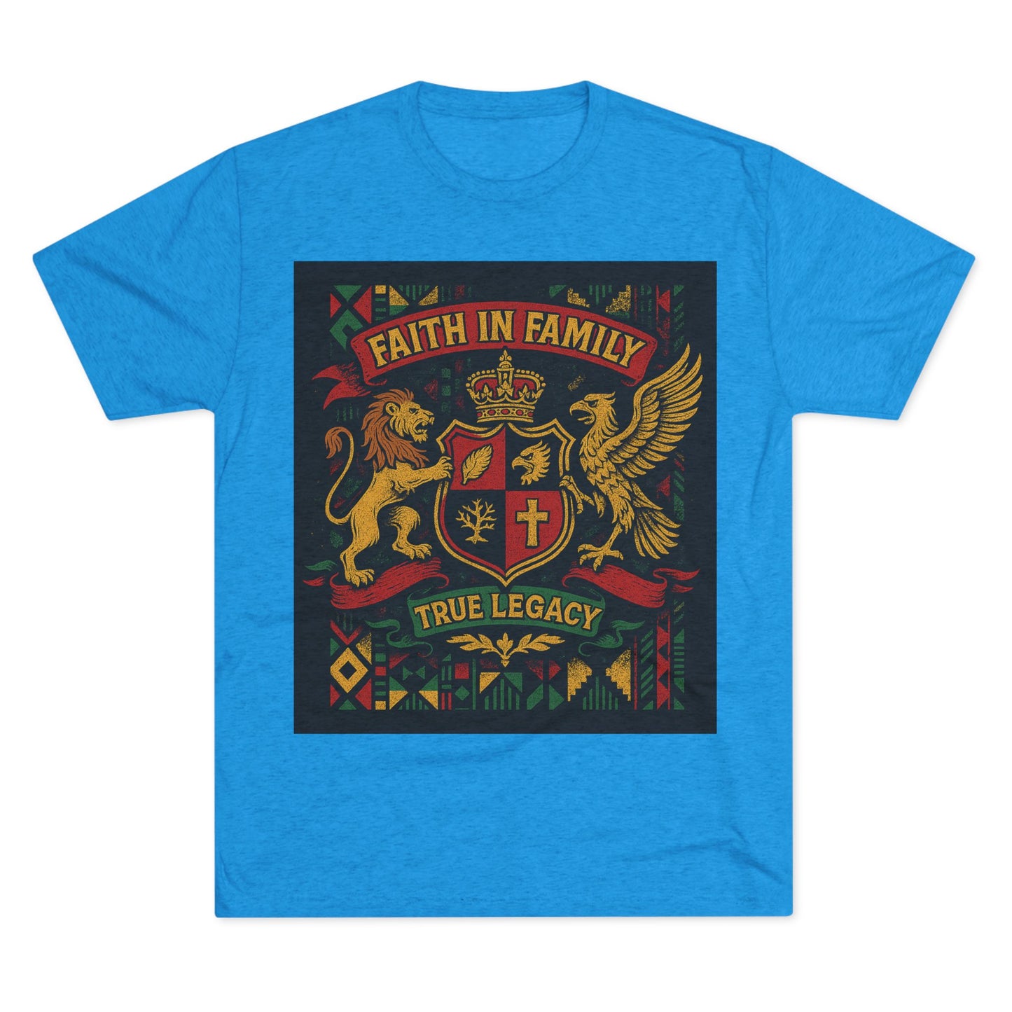 Juneteenth-Heritage-Inspired Unisex Crew Tee, Vintage Style Tee, Christian Apparel, Faith in Family Graphic T-Shirt