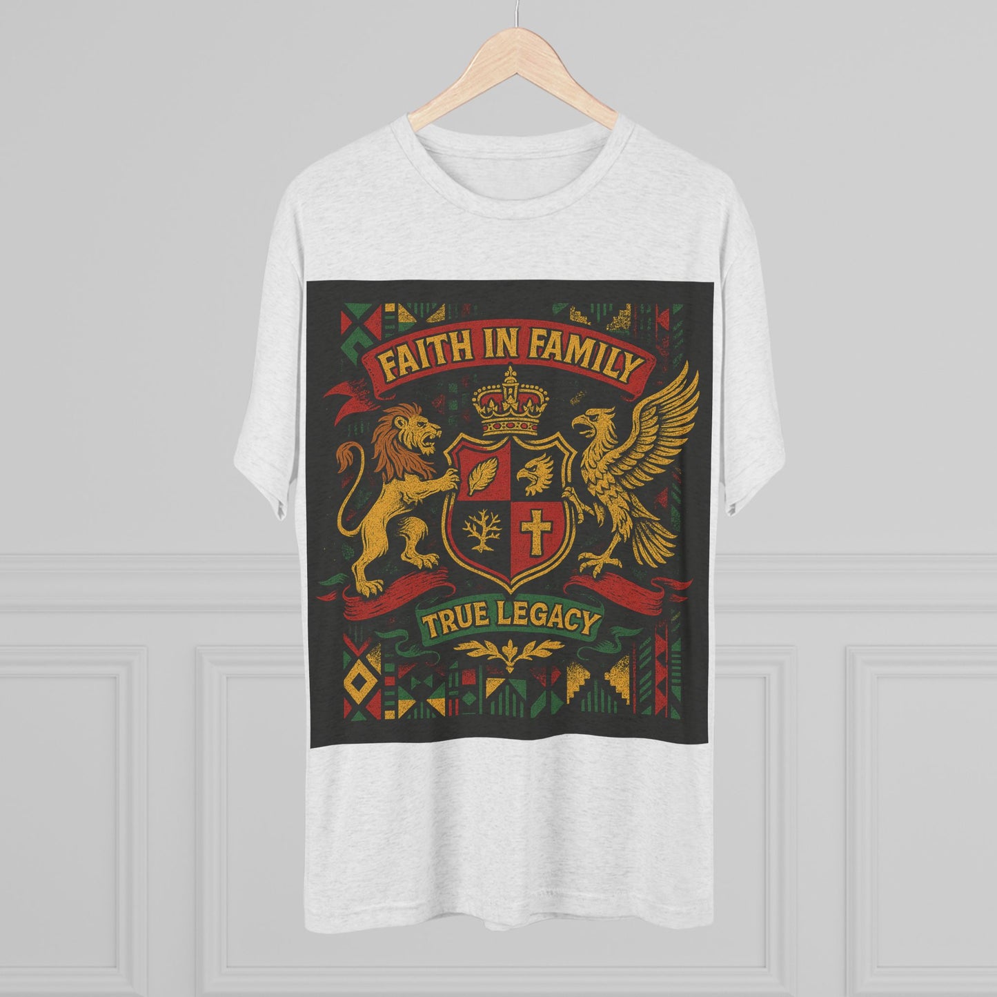 Juneteenth-Heritage-Inspired Unisex Crew Tee, Vintage Style Tee, Christian Apparel, Faith in Family Graphic T-Shirt