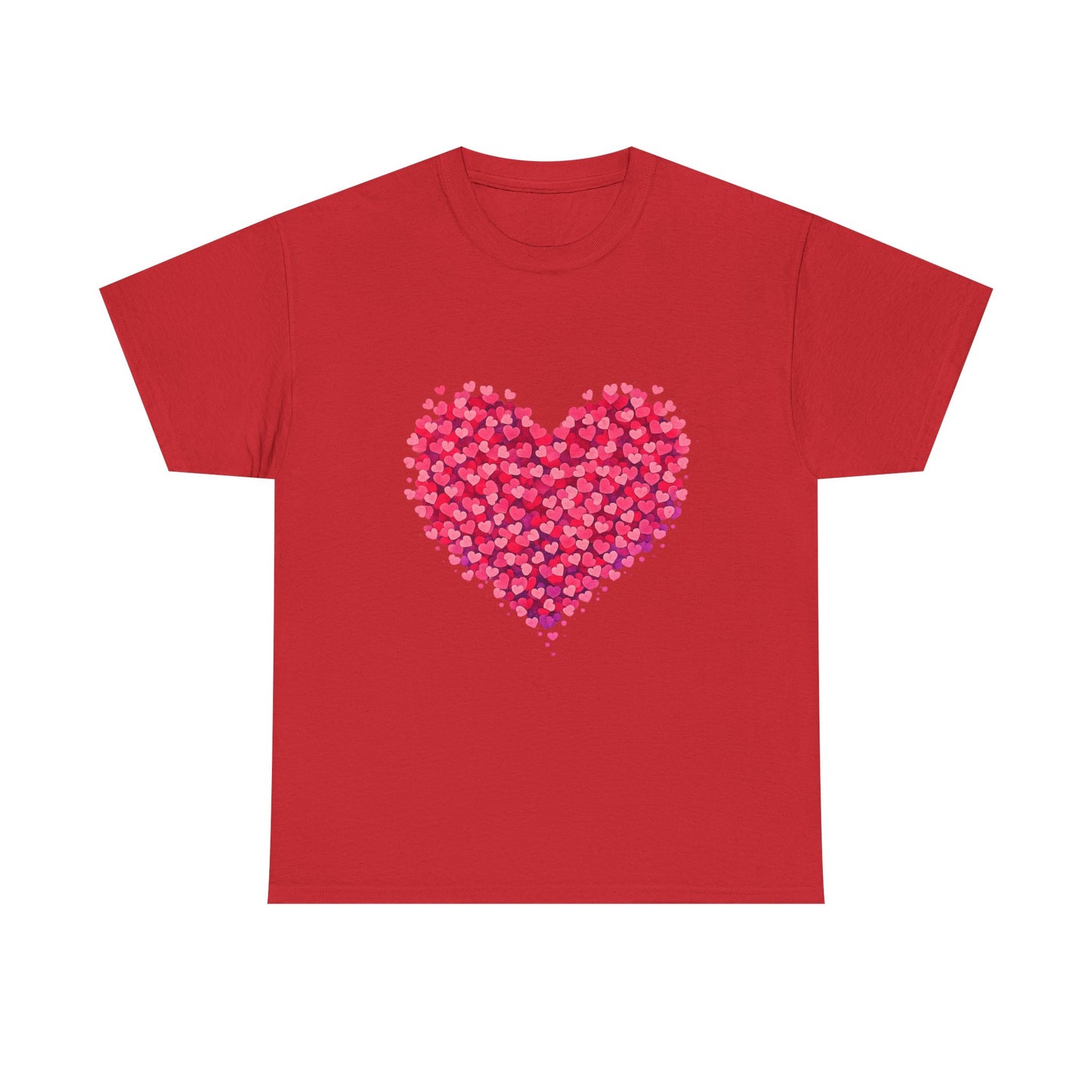 Heart Petal Graphic Tee — Pink Floral Heart T-Shirt for Valentine’s Day