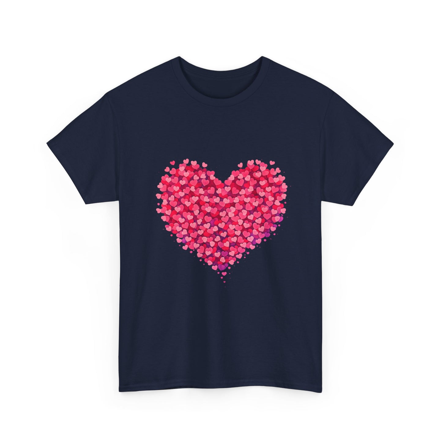 Heart Petal Graphic Tee — Pink Floral Heart T-Shirt for Valentine’s Day