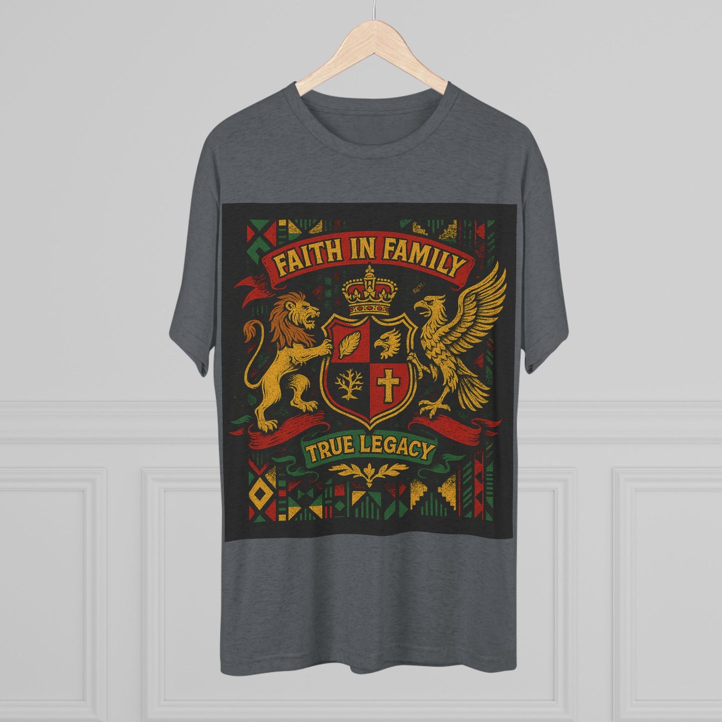 Juneteenth-Heritage-Inspired Unisex Crew Tee, Vintage Style Tee, Christian Apparel, Faith in Family Graphic T-Shirt