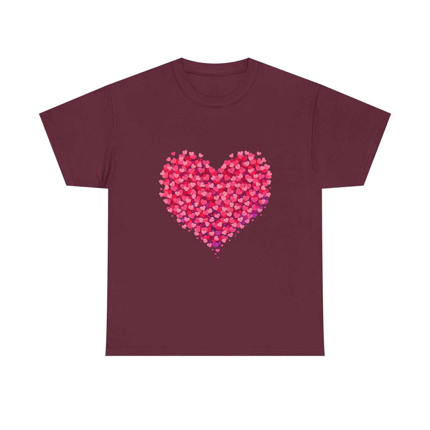 Heart Petal Graphic Tee — Pink Floral Heart T-Shirt for Valentine’s Day