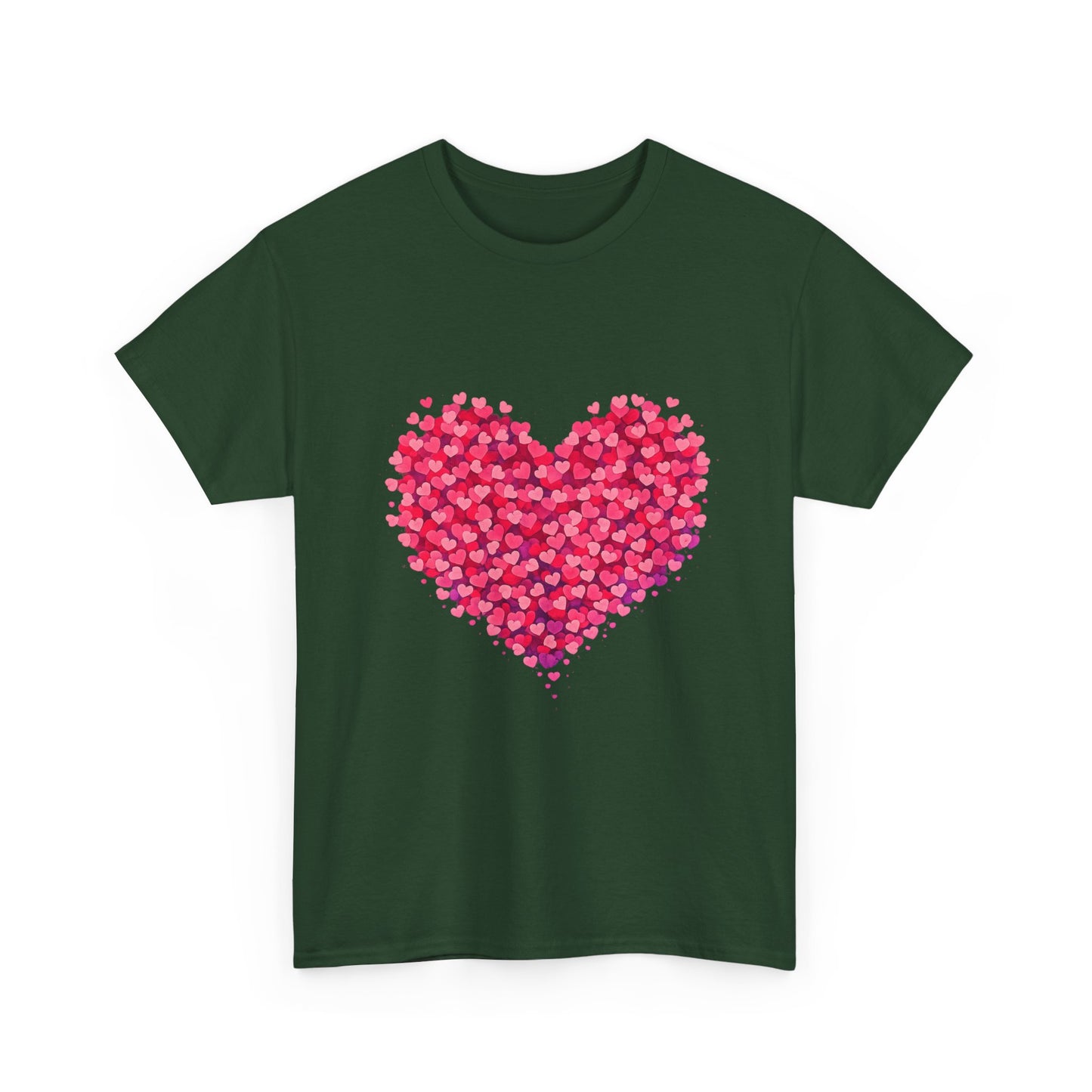Heart Petal Graphic Tee — Pink Floral Heart T-Shirt for Valentine’s Day