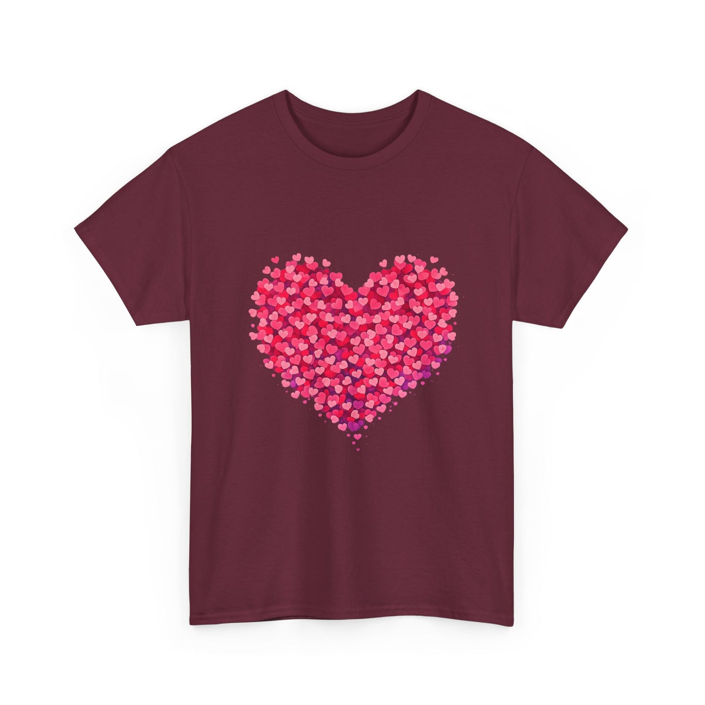 Heart Petal Graphic Tee — Pink Floral Heart T-Shirt for Valentine’s Day