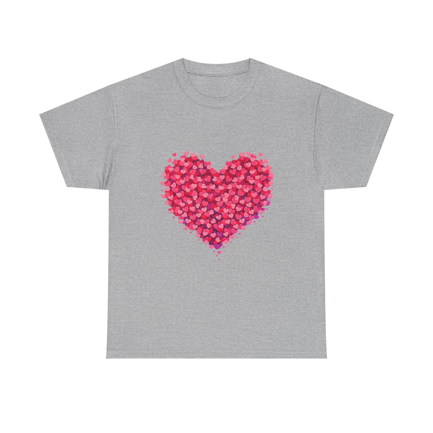 Heart Petal Graphic Tee — Pink Floral Heart T-Shirt for Valentine’s Day