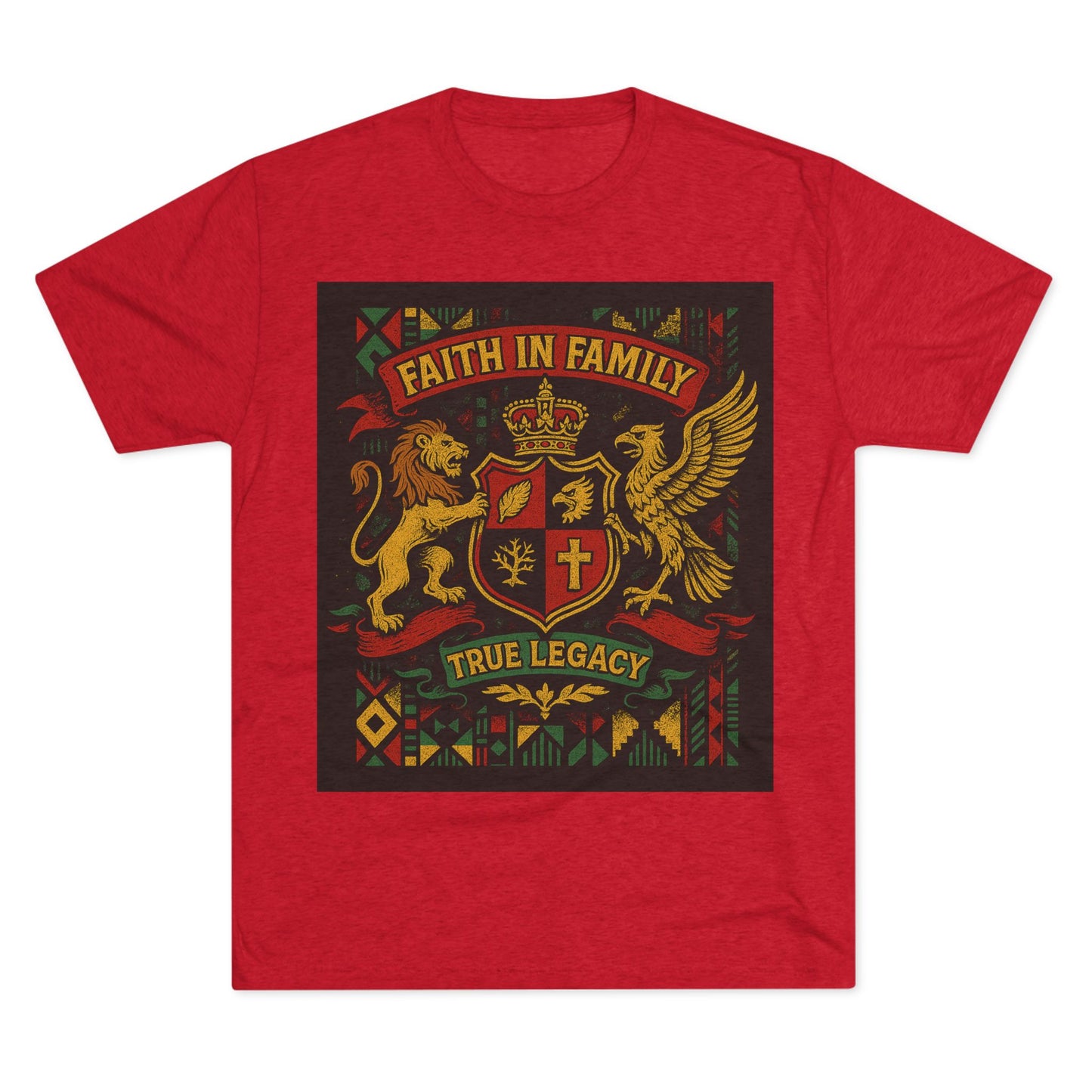 Juneteenth-Heritage-Inspired Unisex Crew Tee, Vintage Style Tee, Christian Apparel, Faith in Family Graphic T-Shirt