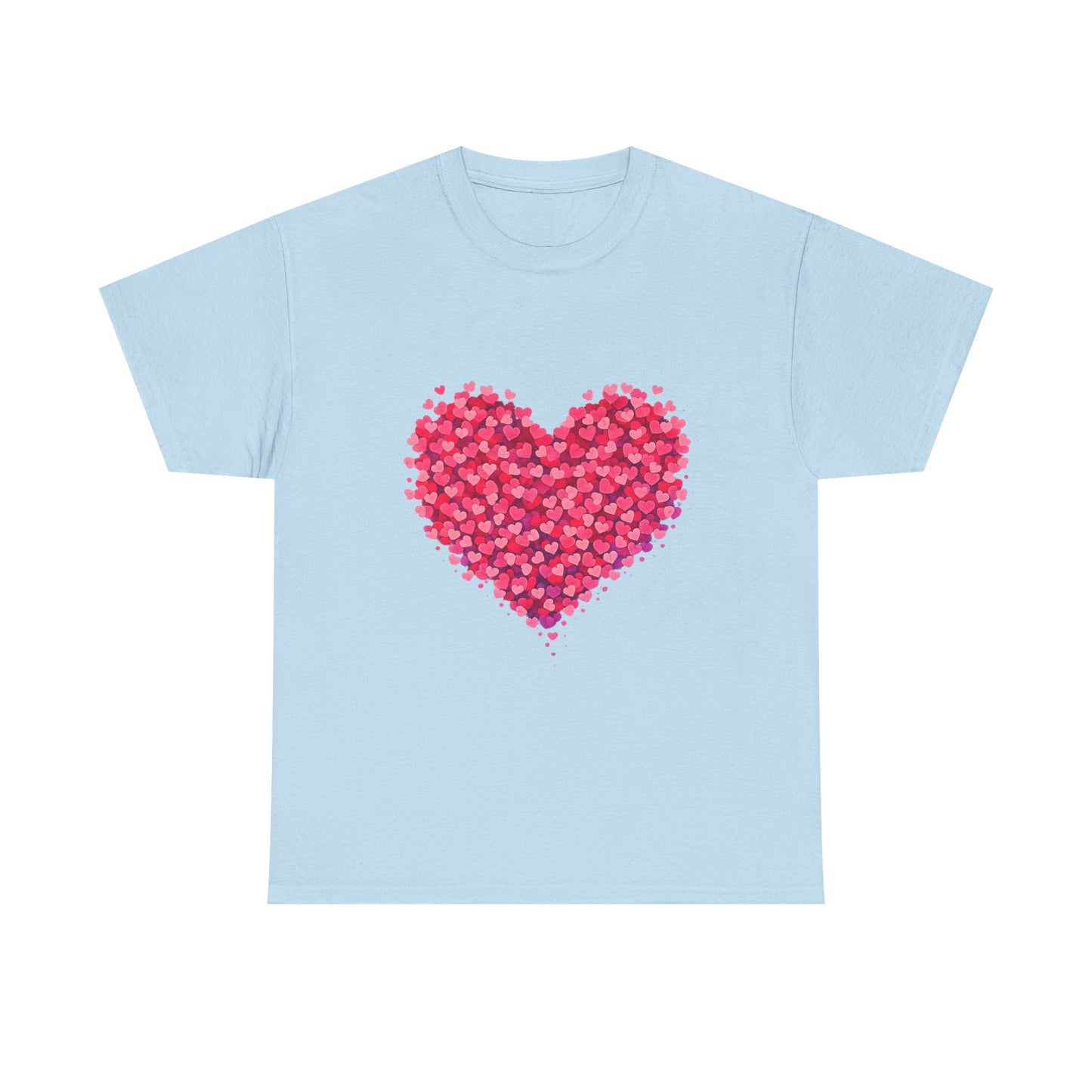 Heart Petal Graphic Tee — Pink Floral Heart T-Shirt for Valentine’s Day