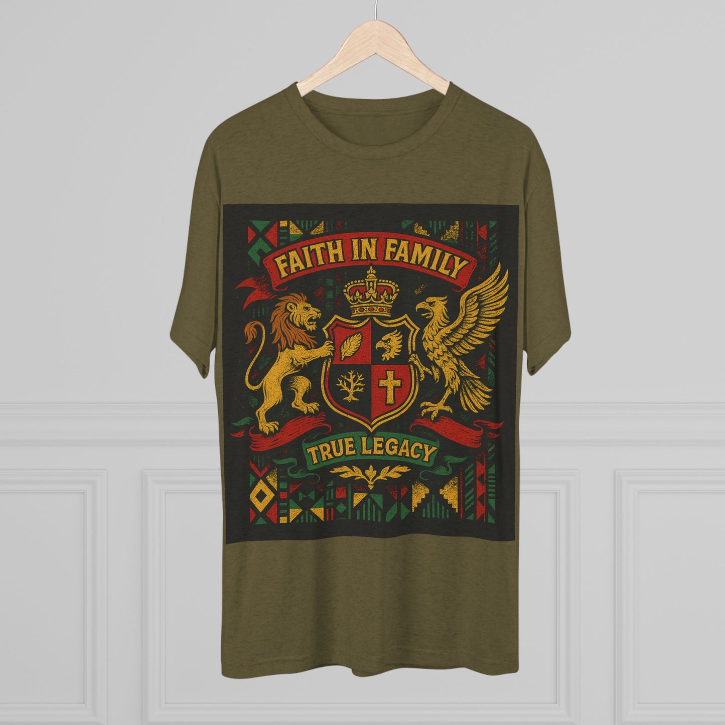 Juneteenth-Heritage-Inspired Unisex Crew Tee, Vintage Style Tee, Christian Apparel, Faith in Family Graphic T-Shirt