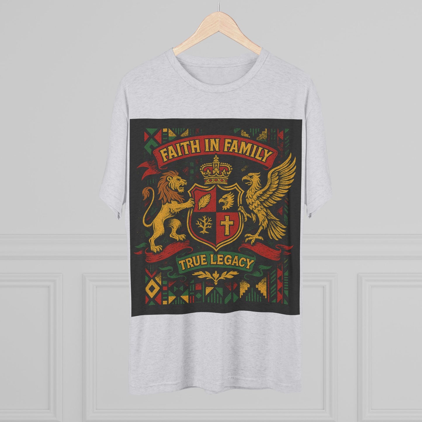 Juneteenth-Heritage-Inspired Unisex Crew Tee, Vintage Style Tee, Christian Apparel, Faith in Family Graphic T-Shirt
