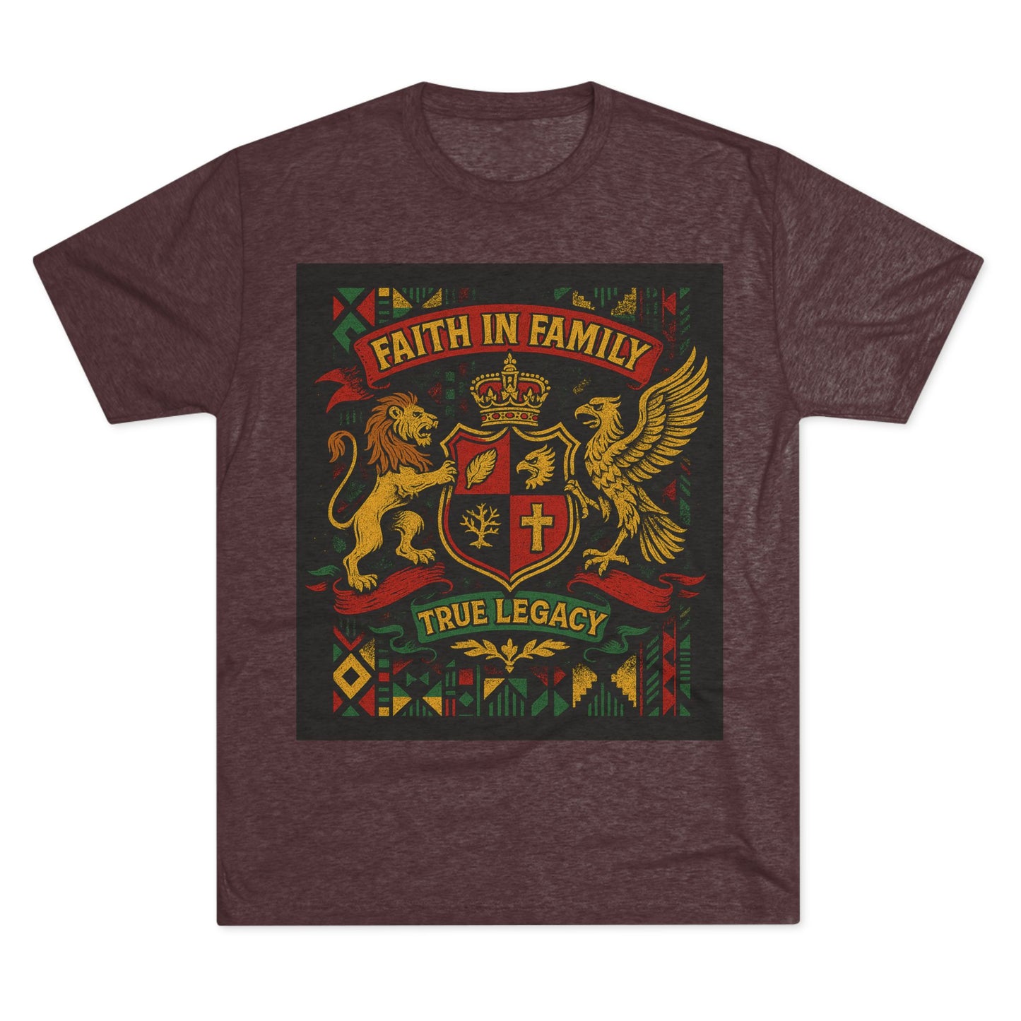 Juneteenth-Heritage-Inspired Unisex Crew Tee, Vintage Style Tee, Christian Apparel, Faith in Family Graphic T-Shirt