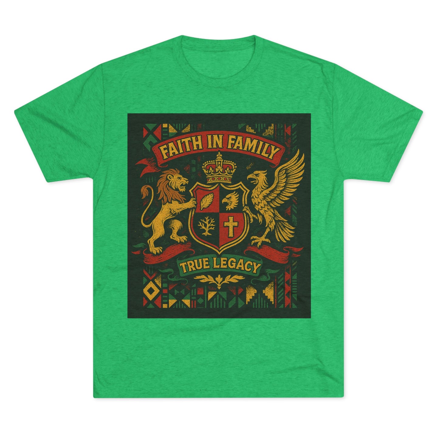 Juneteenth-Heritage-Inspired Unisex Crew Tee, Vintage Style Tee, Christian Apparel, Faith in Family Graphic T-Shirt