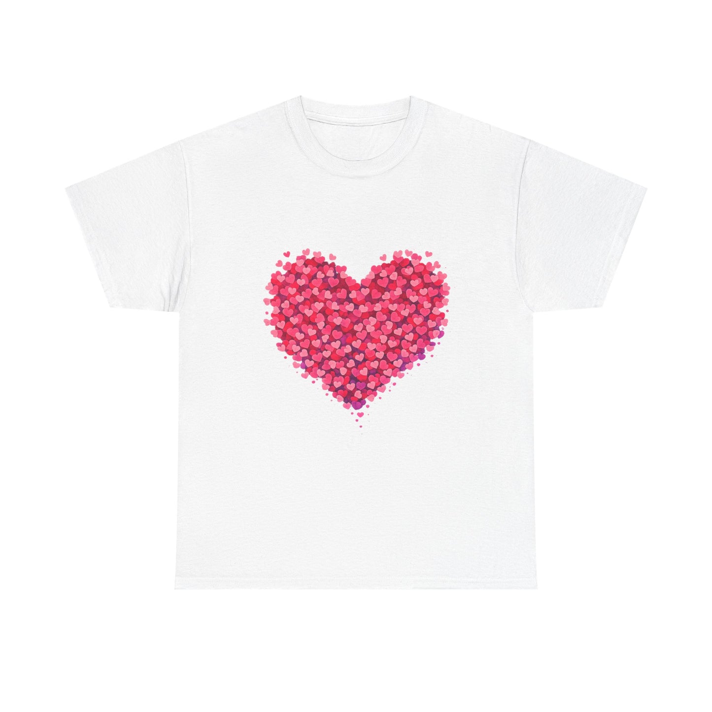 Heart Petal Graphic Tee — Pink Floral Heart T-Shirt for Valentine’s Day
