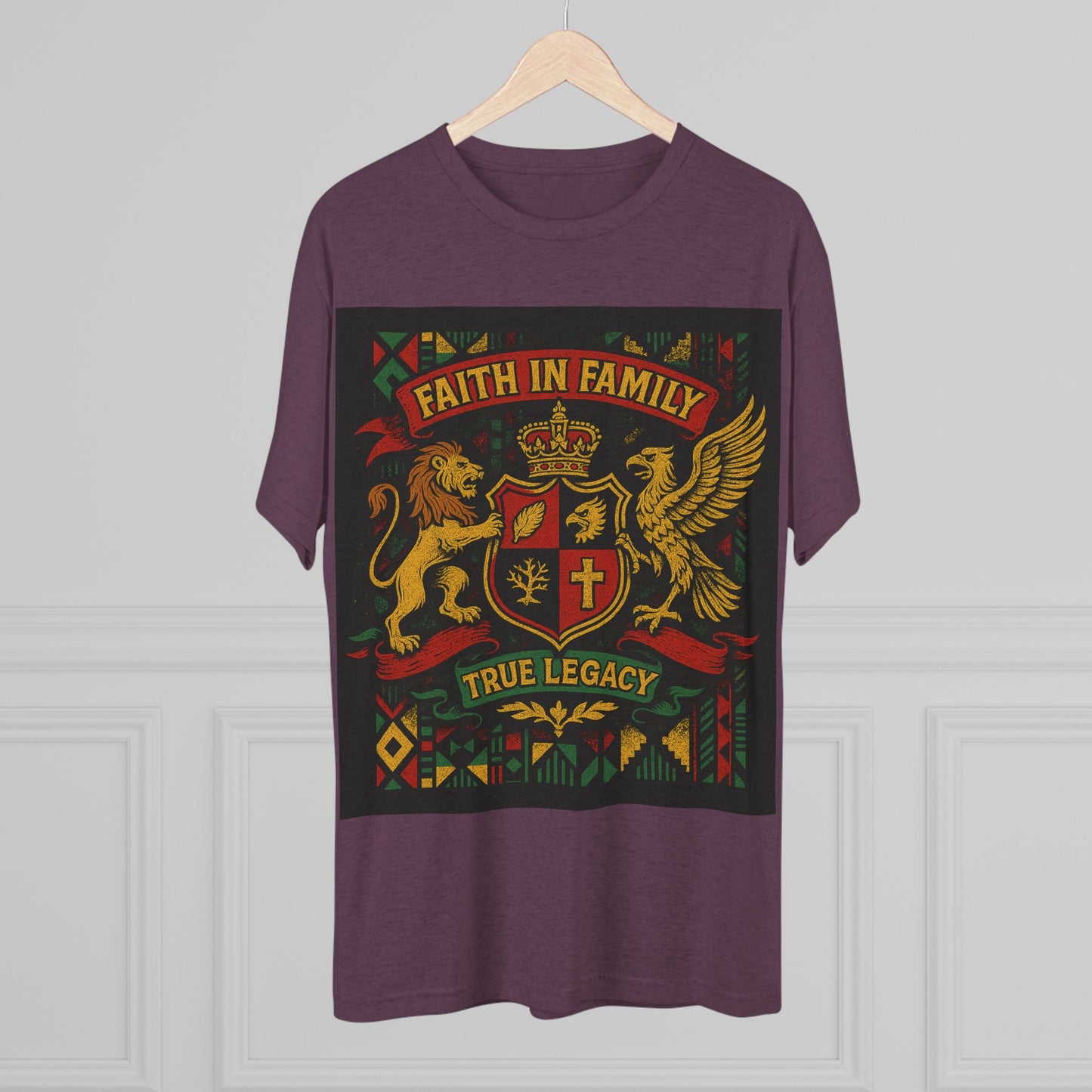 Juneteenth-Heritage-Inspired Unisex Crew Tee, Vintage Style Tee, Christian Apparel, Faith in Family Graphic T-Shirt