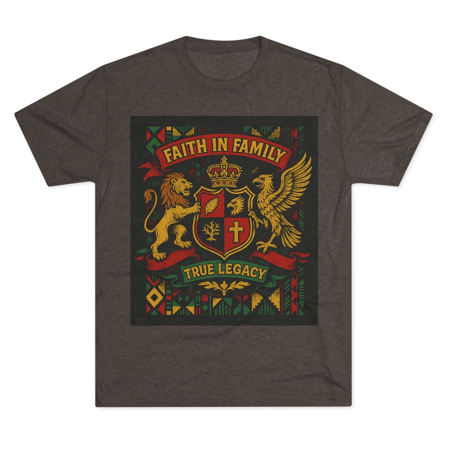 Juneteenth-Heritage-Inspired Unisex Crew Tee, Vintage Style Tee, Christian Apparel, Faith in Family Graphic T-Shirt