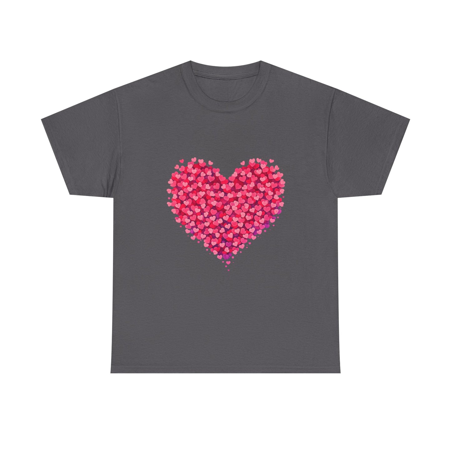 Heart Petal Graphic Tee — Pink Floral Heart T-Shirt for Valentine’s Day