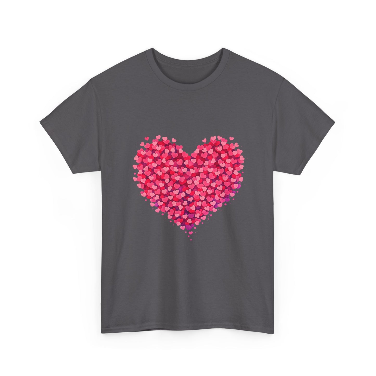 Heart Petal Graphic Tee — Pink Floral Heart T-Shirt for Valentine’s Day