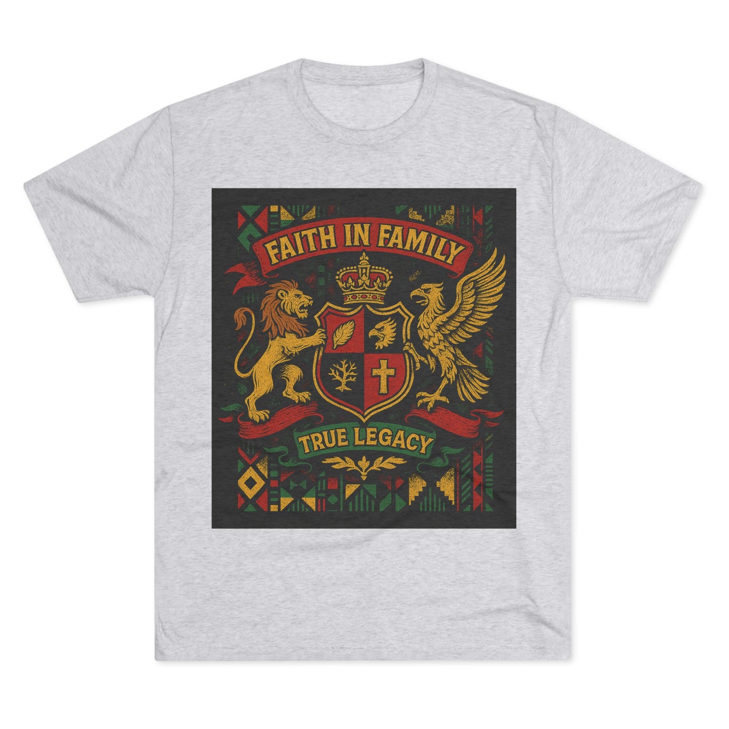 Juneteenth-Heritage-Inspired Unisex Crew Tee, Vintage Style Tee, Christian Apparel, Faith in Family Graphic T-Shirt