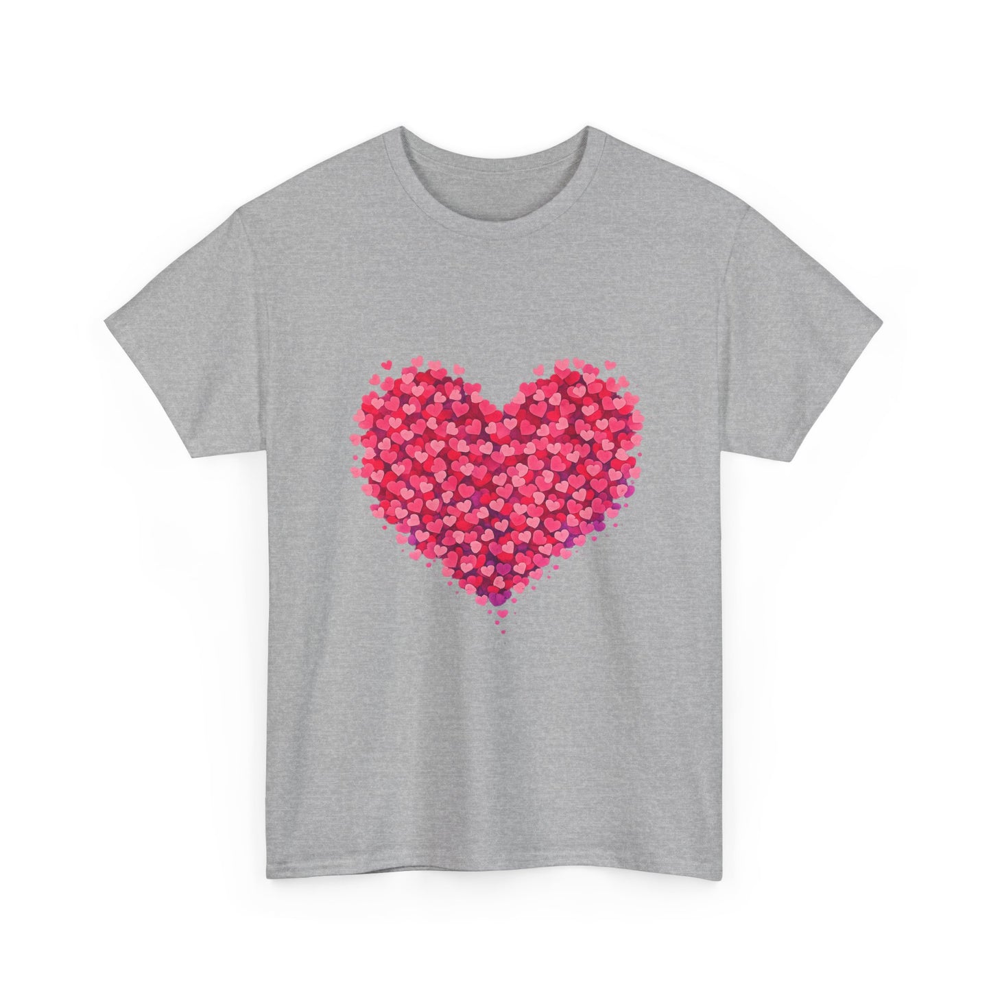 Heart Petal Graphic Tee — Pink Floral Heart T-Shirt for Valentine’s Day