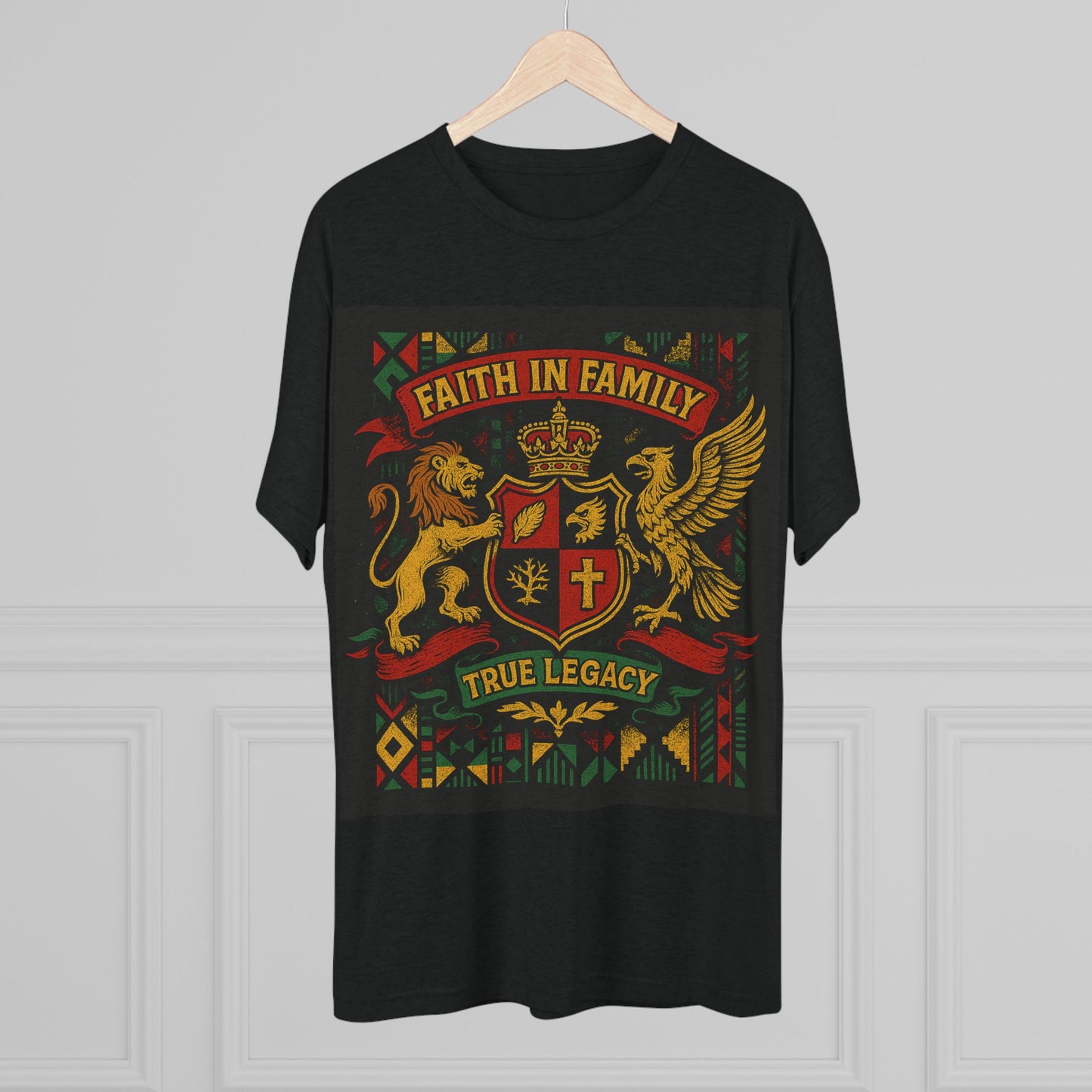 Juneteenth-Heritage-Inspired Unisex Crew Tee, Vintage Style Tee, Christian Apparel, Faith in Family Graphic T-Shirt